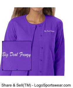 Ladies Long Sleeve Button Front Cardigan Design Zoom